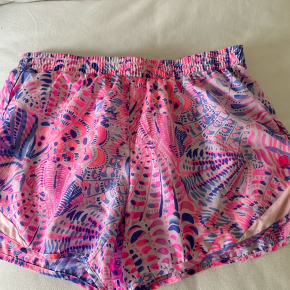 Lilly Pulitzer Athletic Shorts in Pink and Blue - Picture 1 of 2